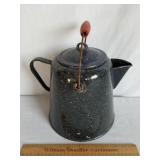 Enamel Ware Kettle 10" H