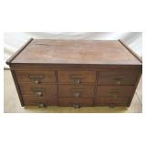 Antique Yawman & Erbe Wooden Cabinet - Needs TLC