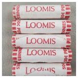 5 Rolls 2021 D Pennies Uncirculated