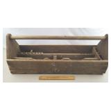 Vintage Wooden Tool Box 34 & 1/2" L