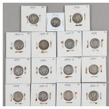 15ct Mercury Silver Dimes