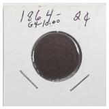 1864 Two Cent Coin