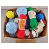 Box of Assorted Yarn & Thread