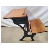Antique Silent Giant School Desk
