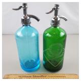 Vintage Seltzer Bottles - Green Bottle Chipped
