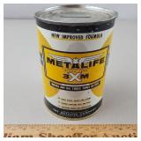 Vintage Metalife 3XM Metal Oil Can Bank