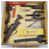 Antique Tool Lot - Crescent Box Empty