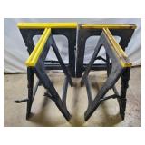 4ct Plastic Saw Horses - 1 Damaged