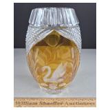 Glass Vase Julia Pattern Poland 8 & 1/2' H