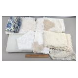 Linen Lot Including Doilies - Some Vintage