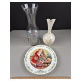 Lenox Carafe, Vase & Plate