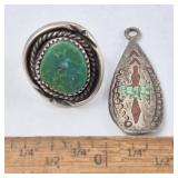 Silver Ring & Pendant Turquoise
