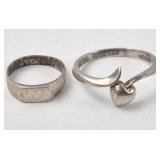 2ct Silver Rings