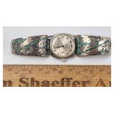 Wittnauer Wrist Watch Silver & Turquoise Accents