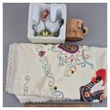 Chicken Figurine, Pennsbury Mug +