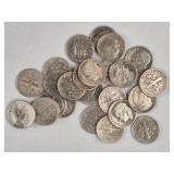 25ct Roosevelt Silver Dimes