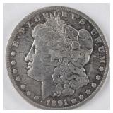 1891 O Morgan Silver Dollar