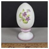 Hand Painted Glass Egg 3 & 1/4' H