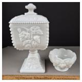 Westmoreland Milk Glass Candy Dishes