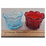 Fostoria Glass Coin Sugar Bowls - No Tops