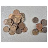 27ct 1919 Wheat Pennies & 11ct 1920 Wheat Pennies