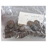 100ct Assorted Wheat Pennies Poor Condition