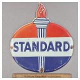 Modern Metal Standard Gas Sign 14 x 15 & 1/2'