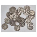 25ct Mercury Silver Dimes
