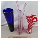 Art Glass Vases Up to 17' H