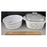 Corning Ware Casserole Dishes - Lid Chipped