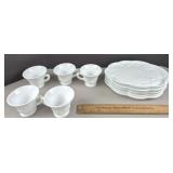 Westmoreland Milk Glass Cups & Plates