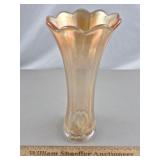 Dugan Wide Rib Carnival Glass Vase 9 & 5/8'
