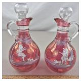 Westmoreland Glass Cruets Up to 6 & 3/4' H