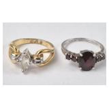 2ct Sterling Silver Rings