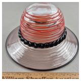 Art Glass Hat 9 & 1/2' W
