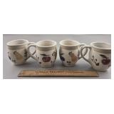 Longaberger Fruit Medley Pottery Mugs
