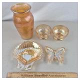 Carnival Glass Lot - 1 Cup Chipped