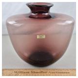 Art Glass Bottle Vase - Made in Spain 8 & 3/4' H