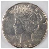 1922 S Peace Silver Dollar