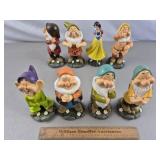 Snow White & 7 Dwarfs Figurines 2 Dwarfs Damaged