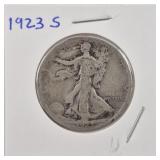 1923S Walking Liberty Silver Half Dollar