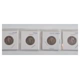 4ct Barber Silver Quarters 1925-1929