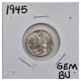 1945 Mercury Silver Dime Uncirculated