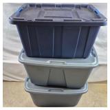 3ct Plastic Totes - 1 Cracked