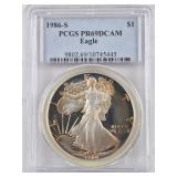 1986 S American Silver Eagle PCGS PR69DCAM