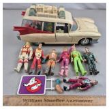 Vintage Ghost Busters Toy Car & Action Figures
