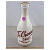 Te Croney Milk Bottle Clymer NY