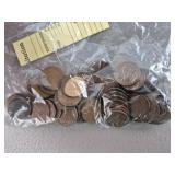 60ct Wheat Pennies w/ Mint Marks