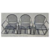 Metal Outdoor Chairs 30 & 1/2" H