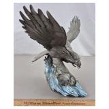 Paul Brunelle Alaska Chilkat Metal Eagle Statue